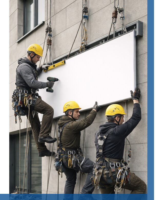 Монтаж рекламной вывески в Борзе от 8241 р. | ВЫСОТНИК-Бря