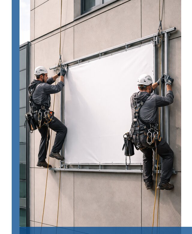 Монтаж наружной рекламной вывески в Борзе под ключ