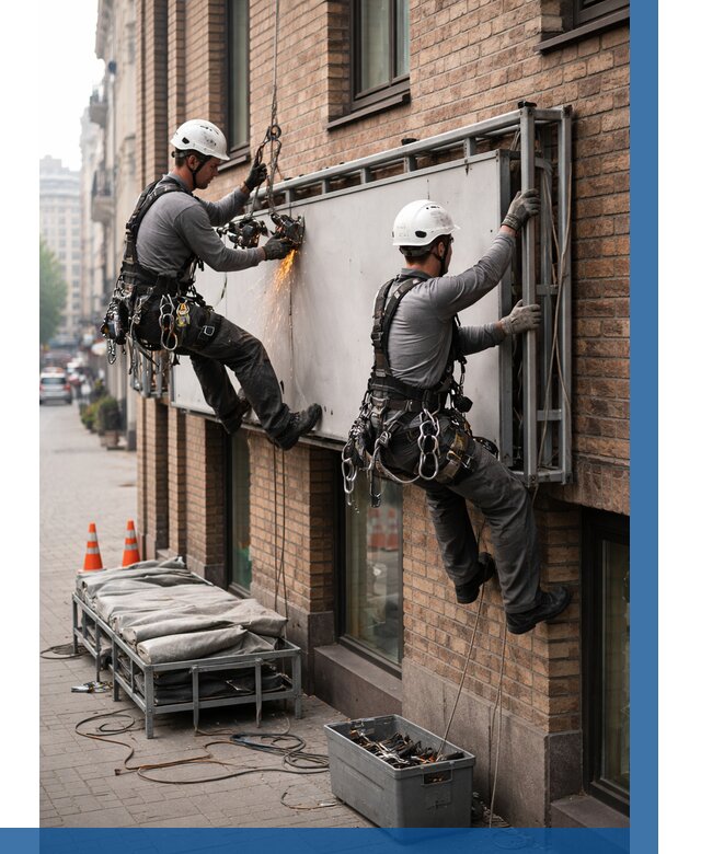 Демонтаж рекламной вывески в Борзе от 6696 р. | ВЫСОТНИК-Бря