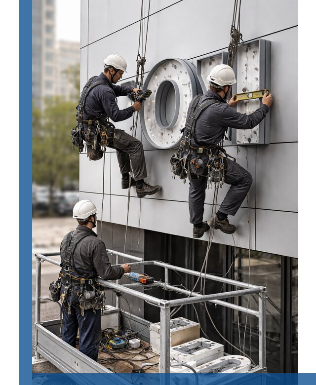 Профессиональный монтаж световых букв в Борзе под ключ