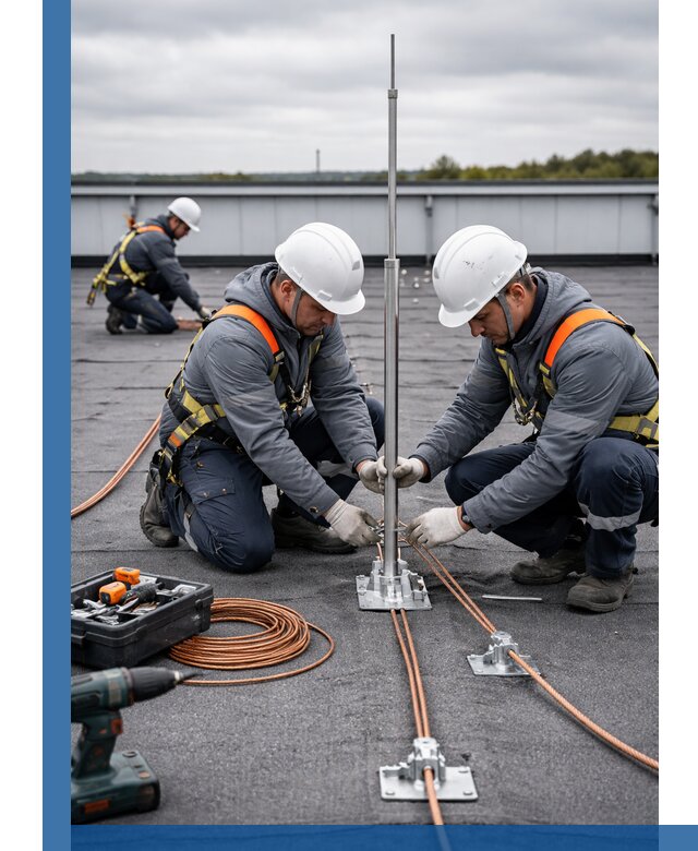 Монтаж молниезащиты на кровле в Борзе под ключ с гарантией