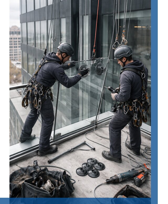 Монтаж стеклянных ограждений в Борзе от 2575 р. | ВЫСОТНИК-Бря