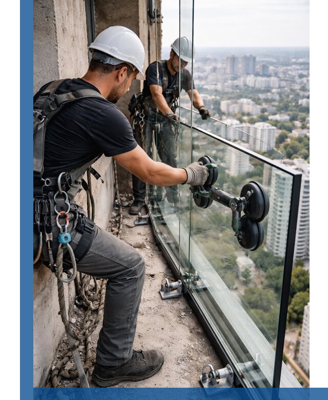 Монтаж стеклянных ограждений под ключ с гарантией в Борзе