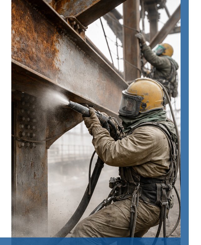 Пескоструйная очистка металлоконструкций в Борзе по 618 р.  ВЫСОТНИК-Бря