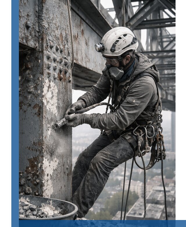 Удаление старой краски с металлических конструкций в Борзе