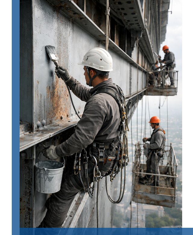 Покраска металлоконструкций на высоте в Борзе профессионально