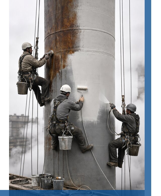 Покраска дымовых труб в Борзе от 8756 р. | ВЫСОТНИК-Бря