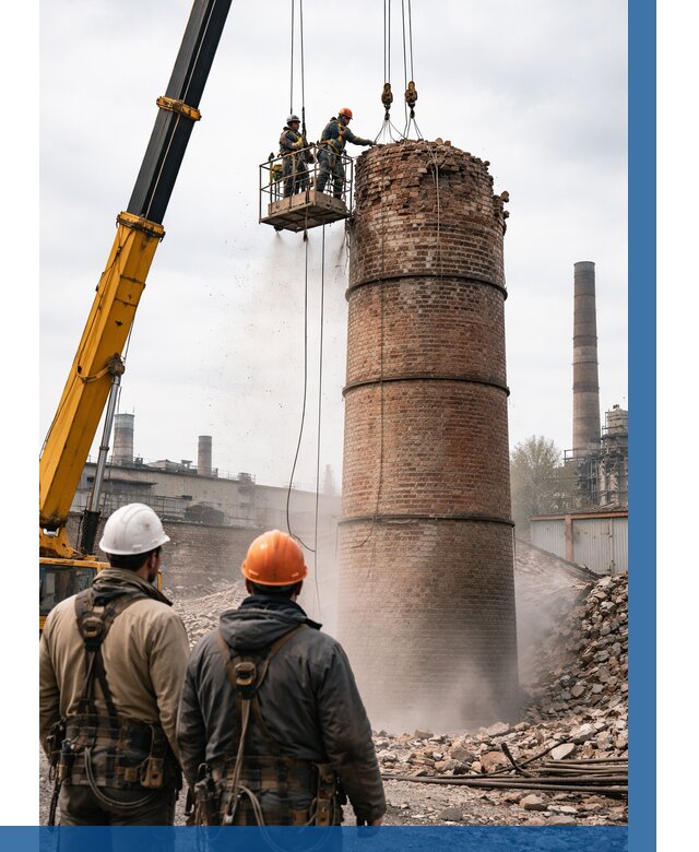 Демонтаж дымовой трубы в Борзе от 92709 р. | ВЫСОТНИК-Бря, смета