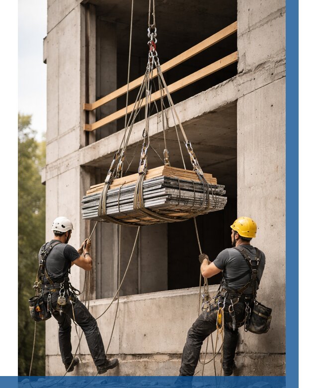 Подъем материала на этаж веревками в Борзе от 1545 р. | ВЫСОТНИК-Бря