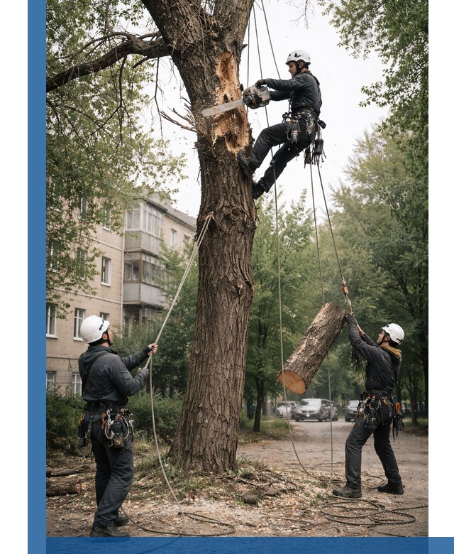 Срочное удаление аварийных деревьев в Борзе с гарантией безопасности